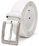 Men & Women White Artificial Leather Belt ()_321