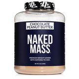Naked Chocolate Peanut Butter Naked Mass - 1,280 Calories, 50G Protein, Nothing Artificial. All Natural Weight Gainer Protein Po