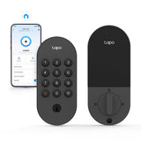 Tapo Smart Wi-Fi Deadbolt Door Lock - Keyless Tactile Buttons, Customized Access with in-App Monitoring, Auto-Lock, IP54 Weather