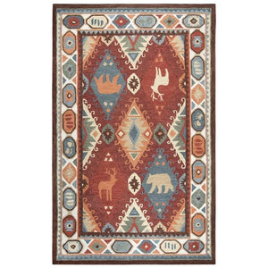 Alora Decor Itasca 8' X 10' Patchwork Red/Blue/Beige/Brown Hand-Tufted Area Rug