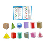 Enakshi 12 Pieces Folding Geometric Shapes 3D Geometric Solids for Elementary School