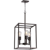 VINLUZ 3 Light Farmhouse Chandelier Black Fixture