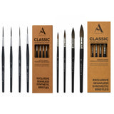 Artright Combo Paintbrush Set 8Pcs, Premium Artist Assorted FineTip Liner 4, Mop Paintbrushes 4, Handmade Brushes For Acrylic P