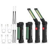 Vagocom 4 Pack LED Rechargeable Work Lights, Flashlight Hand Tools Mens Dad Birthday Gift Magnetic Worklight,360Rotate 5 Modes P