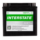 Interstate Batteries YTX14-BS 12V 12Ah Powersports Battery 200CCA AGM Rechargeable Replacement for Motorcycles, ATVs, UTVs, Scoo