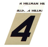 The Hillman Group 840482 Number 4 1-1/2-Inch Black and Gold Aluminum Angle Cut