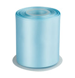 4 Inch Double Faced Satin Ribbon Lt. Blue Solid Polyester Craft Ribbon - 25 Yards Perfect for Gift Wrapping, Crafts, Wreath, Wed