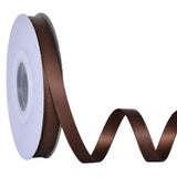 Ribest Brown Double Faced Satin Ribbon, 3/8 Inch 50 Yard Continuous Ribbon for Crafts Gift Wrapping Hair Bows Wedding Party Deco