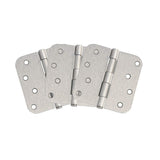 Design House 188458SN 8Hole 4inch x 4inch 5/8inch Round Interior Radius Door Hinge Satin Nickel 3Pack