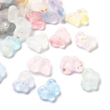 LiQunSweet 200 pcs Colorful Transparent Butterfly Theme Acrylic Beads with Golden Foil Spring Insect Animal Spacer Beads for Bra