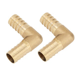 Yoebor Brass Hose Barb Fitting 90 Degree Elbow, 5/8 Barbed x 5/8 Barbed, Fuel/Air/Water/Boat/Gas/Oil WOG (Pack of 2)