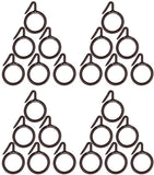 Smart Shophar Plastic Nemani Curtain Ring 1.2 Inches Brown Pack of 24 / Sturdy Construction/Smooth Gliding/Suitable for Drapes