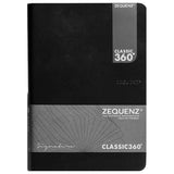 Zequenz A6 Ruled Notebook, Black, 200 Pages, 360 Soft Cover Journal Diary