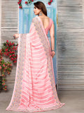 Satrani Womens Pure Georgette Saree (3181S2244N_Light Rose Pink)