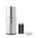 Imperial Berkey GravityFed Water Filter System 4.5 Gallon with 2 Black Berkey Elements, 2 Berkey PF2 Fluoride and Arsenic Redu