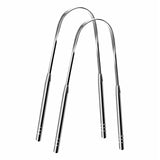 Nurpi Oral Care Steel Tongue Cleaner Long Handle 13 X 5 X 1 Cm For Adults And Kids Pack Of 2