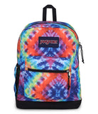 Jansport Cross Town Plus Backpack - Large Main Compartment, Side Water Bottle Pocket, 15-Inch Padded Laptop Sleeve - Red/Multi H