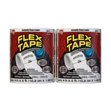 Flex Tape, 4 in x 5 ft, 2Pack, White, Original Thick Flexible Rubberized Waterproof Tape Seal and Patch Leaks, Works Underwat