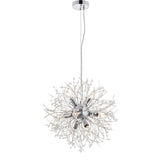 Living District Indoor Modern Home Decorative Bright Ceiling Flores 8 Light Chrome Pendant