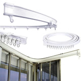 Super More 16.5 FT Bendable Curtain Track Ceiling,Mounted Straight Curved Ceiling Track Set Installation for Windows Curtain Roo