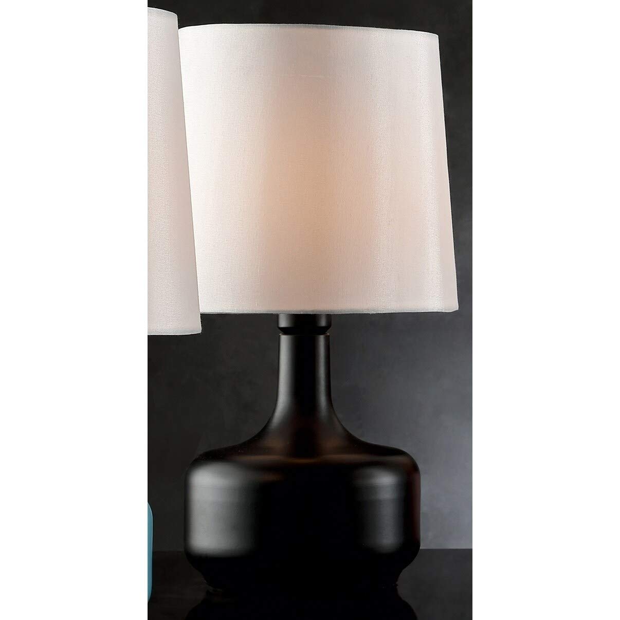 17.25'' Tall ''Cheru'' Modern Mid-Century Touch On Table Lamp, Powder Black