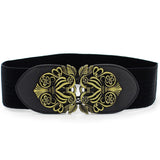 Shining Diva Fashion Latest Stylish Waist Belt For Women Dresses Jeans Skirts Hip Saree Western Traditional (Black 02)