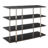 Convenience Concepts Designs2Go No Tools XL Highboy 4-Tier Stand Entertainment Center 55 Inches, Modern TV Console with Shelves 