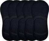 Pinkit MenS Peds/Footie/NoShow Cotton Socks Black Solid Loafer Socks With Silicon AntiSkit Support (Pack Of 5)