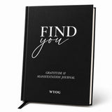 Wyog Find You Gratitude & Manifestation Journal For Women And Men, A5 Hardbound Diary & Bookmark Combo | 160 Pages Affirmation P