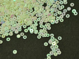 The Design Cart 3 mm White Rainbow Circular 2 Plastic Sequins Sitara for Embroidery, Embellishing Handbags, Apparels, Art Craft