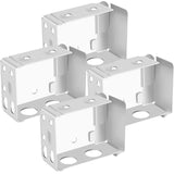 Hotop 4 Pcs 2 Inch Metal Blind Brackets for Low Profile Blinds, White Box Mounting Headrail Holder Bracket for Window Blinds Ins
