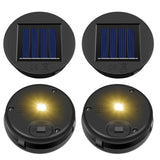 HELESIN Replacement Solar Light Parts, 4 Pack Solar Lights Replacement Top, 8 lumens, Waterproof Battery Box Top DIY Lantern Out