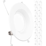 Sunco 16 Pack Retrofit LED Recessed Lighting 6 Inch, 3000K Warm White, Dimmable Can Lights, Smooth Trim, 13W=75W, 965 LM, Damp R