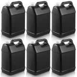 Ziliny 6 Pcs 1 Gallon Plastic Jug with Lids Square Empty Storage Containers HDPE Carboy Plastic Jar Containers for Water Beverag