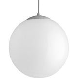 Progress Lighting P4403-29 Opal Cased Globes Provide Evenly Diffused Illumination White Cord, Canopy and Cap, Satin White 12-Inc