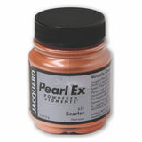 PearlEx Pigment by Jacquard, Creates Metallic or Pearlescent Effect, .5 Ounce Jar, Scarlet