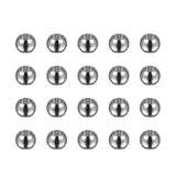 HARFINGTON 20pcs Beads 6mm Stainless Steel 3.5mm Hole Dia Bead for DIY Crafts, Silver Tone