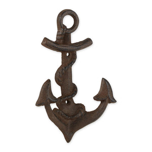Anchor With Rope Wall Hook (Set Of 2)