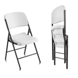 Elevon Folding Chairs Heavy Duty Plastic Chairs with 350-Pound Capacity for Home Office Camping Kitchen Dining Wedding Party Eve