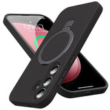KMAMBAG Mag-Ring for Galaxy S23 Plus Case, Liquid Silicone [Moisturizing Factor] Exreme Soft Slim Phone Case with Stand [Compati