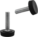 (Pack of 2) Furniture Leveling Feet 5/16 x 1-3/16 (M8 x 30 mm), Adjustable Round Legs 63/64 (25 mm) Diameter, 5/16 (M8) Thread L