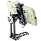 SHINEWEE Metal Phone Tripod Mount Adapter, Arca Dovetail and 1/4 Screw Mount,Adjustable Vertical and Horizontal Dock for Samsung