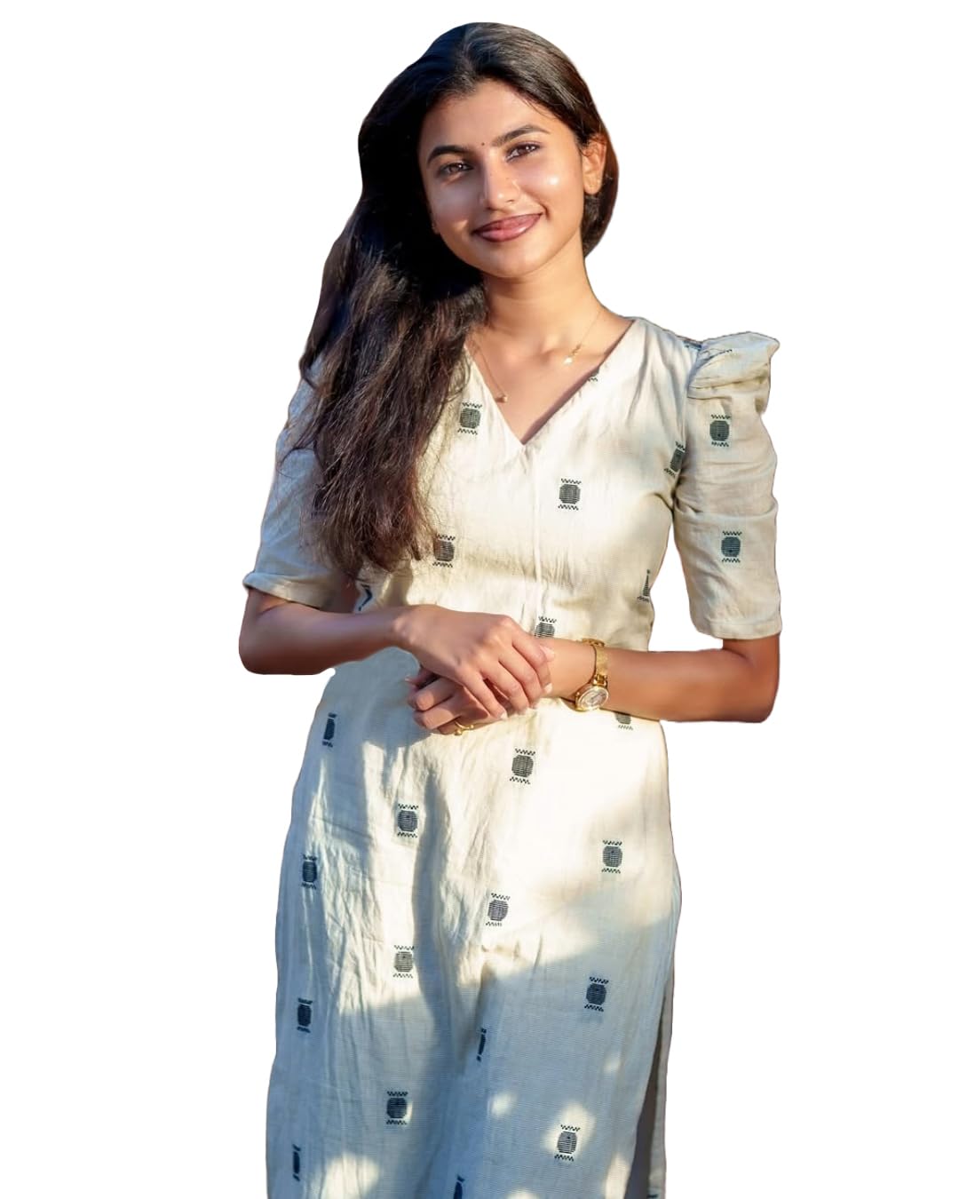 Anni Designer Women'S Rayon Viscose Straight Printed Kurta With Pant (Kulam Cream-Vks01_M_Cream_Medium),Cream,M