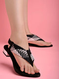 Shoetopia Classic Black Flat Sandals For Women & Girls /Eu38,Black,5,B0DDJK4YPK