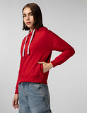 Fyltr Women'S Casual Hoodie With Stripe Tape - Rib Hem & Cuff | Drop Shoulder | Casual Winterwear For Women,Scarlet Ember,Scarlet Ember,Xl
