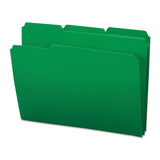 Smead Inn Dura File Folders, Letter Size, 1/3 Cut, Green, Box of 24