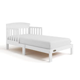 Graco Benton Toddler Bed (White) - GREENGUARD Gold Certified, Baby Safety Alliance Verified, with Safety Toddler Guardrails, Fit
