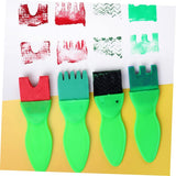 Prescent 4pc Sponge Foam Brush Tool for Painting, DIY, Art Craft Kids and More (Multicolor)