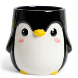 RunaFun Penguin Pen Holder, Cute Pencil Cup, Ceramic Office Decor,Multifunctional Toothbrush Holder & Makeup Brush Storage, Gift