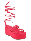 Shoetopia Retro Style Pink Platform Heels For Women & Girls /Uk6,Pink,6,B0BV6YB9NZ